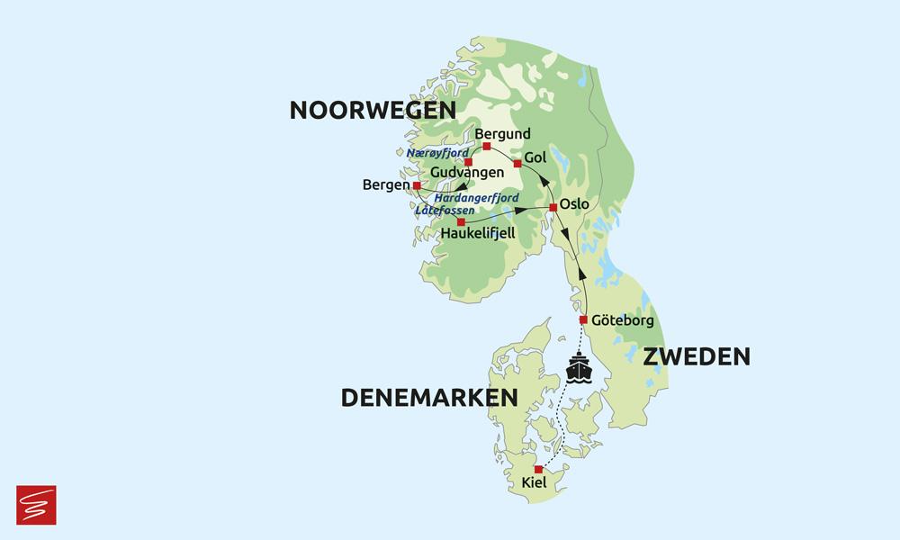 Route Indian Summer Noorwegen