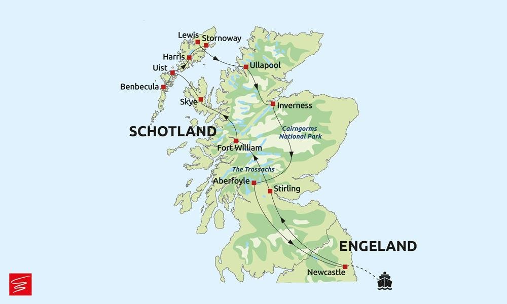 Route Eilandhoppen over de Hebriden