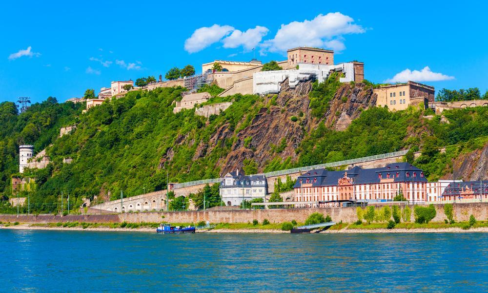 Koblenz aan de Moezel in Duitsland