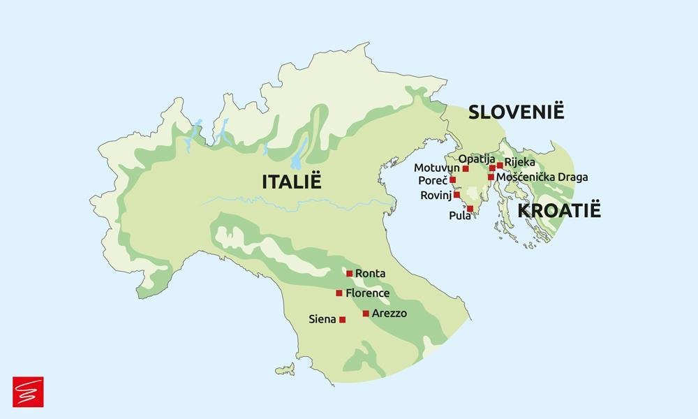 Reisschema Istrië & Toscane