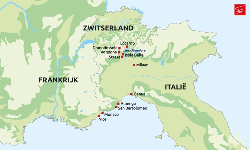 Route Bloemenriviera & Lago Maggiore