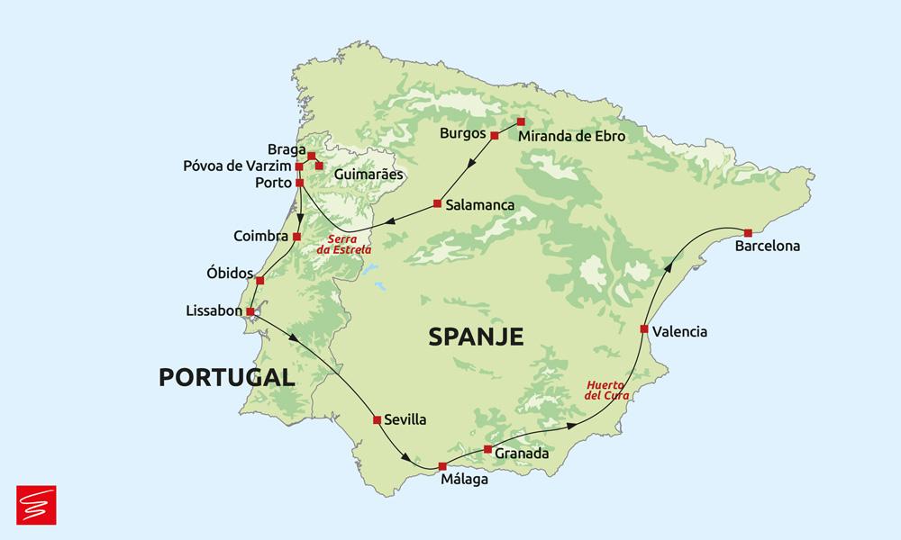 Route Grand Tour Spanje & Portugal