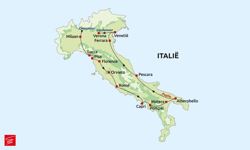 Route Grand Tour Italia