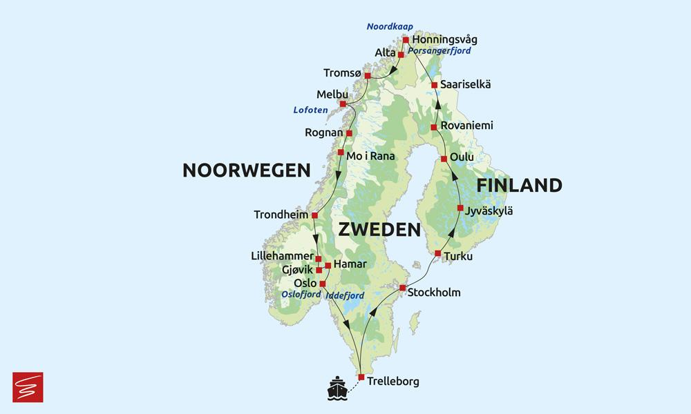 Route Noordkaap