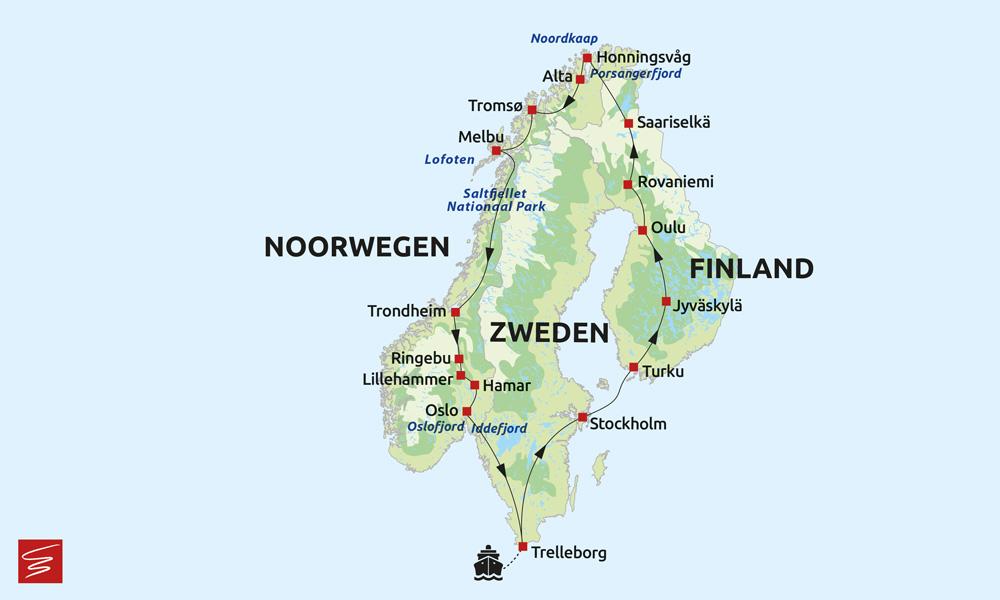 Route Noordkaap & Noorderlicht