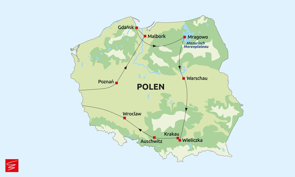 Route: Polen en de Mazuren